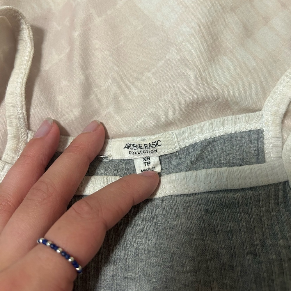 Gray Ribbed Tank Top - Picture 3 of 3